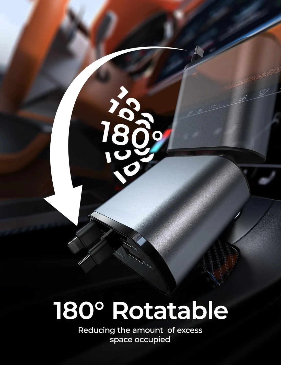 RetraCharge™ I 4-in-1 Retractable Car Charger