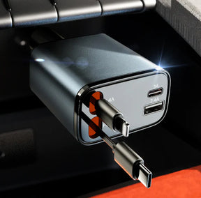 RetraCharge™ I 4-in-1 Retractable Car Charger